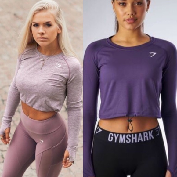gymshark drawstring crop top